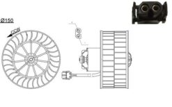 Kalorıfer Motoru Bmw E36 12v Klımasız - 64118390434