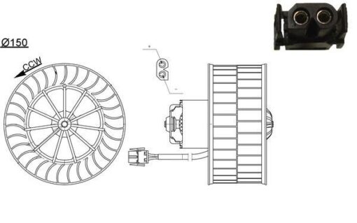 Kalorıfer Motoru Bmw E36 12v Klımasız - 64118390434