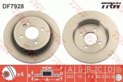 Arka Fren Aynası Accent 10-14 İ20 16 Rıo 11 262x10x4 - 584110U300