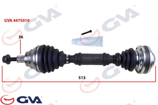 Komple Aks Sol Caddy Iıı 1.9 Tdı 04-10 Bjb 513mm - 2K0407271E
