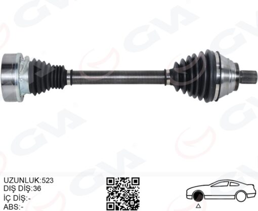 Aks Ön Sol Golf Plus 1.9tdı 05- Golf V 1.9tdı 03- Golf Vı 2.0tdı 08- Toruran 1.9tdı 03- - 5Q0407271BP-5Q0407451X