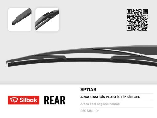 Silecek Süpürgesi Arka Plastık Tıp 260mm Mgn Iı Grandtour Sw 05-09 - Modus 04-05 - Scenıc Iı 03-0