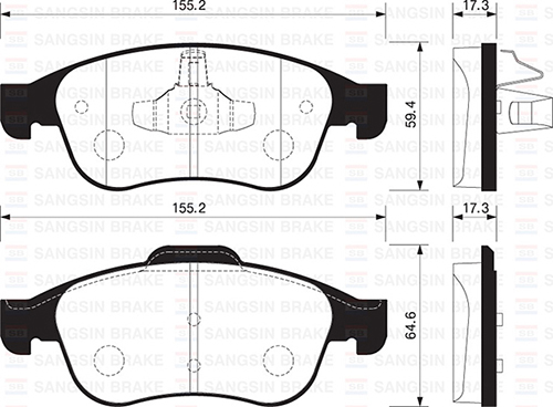 Ön Fren Balatası Megane Iıı 09 Scenıc Iıı 09 Fluence 10 Duster 10 Lodgy 12 Captur I 13 1.5 Dcı 1.6 16v - 410A12582R-410600379R-410605961R