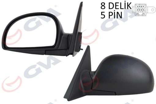 Dış Dikiz Aynası Sol Accent 03 Elektrikli Isıtmalı Konveks 5 Fiş Vm-449ehl - 8761025760