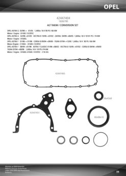 Alt Takım Conta Keçeli Astra G-astra F-corsa B-vectra B 1.4-1.6 16v Xe/ecotech-sel-xel/ecotech - 1606790