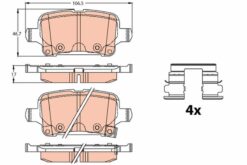Arka Fren Balatası Opel Astra K 1.0-1.4-1.4t-1.6t-1.6 Cdtı 16 22 106.5x46.3x16.6 - 1684934880-39037199-95526568