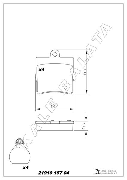 Balata Arka Crossfıre-crossfıre Roadster 03-08 - 24207120-24207420-34202720