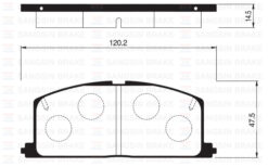 Ön Fren Balata Toyota Corolla 1.6l 4a-f Ae92 88-91 / Corolla 1.3l 2e Ee90. Ee100 88-98 / Starlet 1.3 L 4e-fe Ep91 96-98 - 0449112231-449150060-0446512020