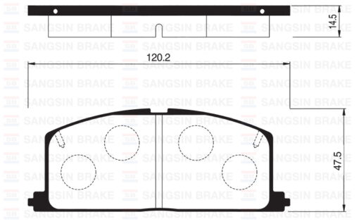 Ön Fren Balata Toyota Corolla 1.6l 4a-f Ae92 88-91 / Corolla 1.3l 2e Ee90. Ee100 88-98 / Starlet 1.3 L 4e-fe Ep91 96-98 - 0449112231-449150060-0446512020