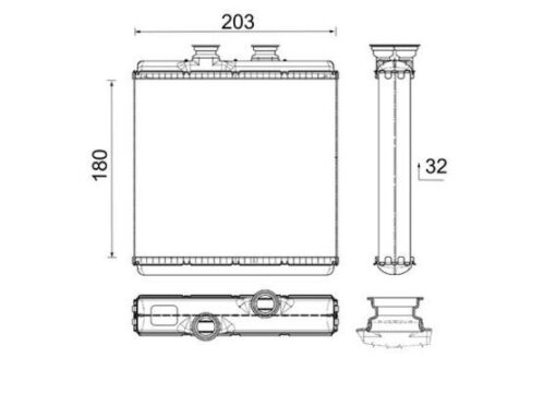 Kalorıfer Radyatoru Mercedes W204 W212 C218 R231 C190 R197 - A2048300061