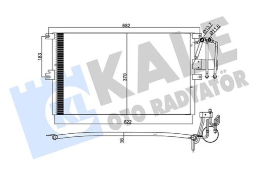 Klima Radyatörü Kondenseri Vectra B 95-02 Al/al 625x370x20 - 52466908-52485120-1618073-1850062
