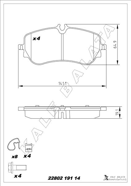 Balata Arka Tge Panelvan / Van-platform Şasi 16- - 65508206002-65508206005-2H6698451