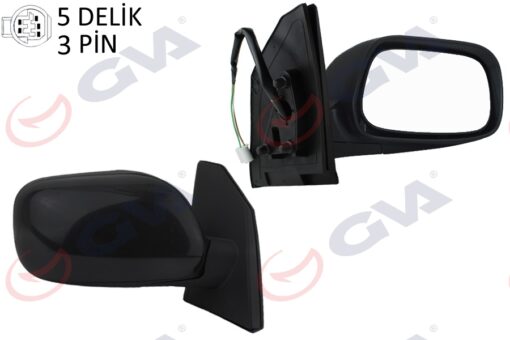 Dış Dikiz Aynası Sağ Corolla 02 Elektrikli Konveks 3 Fiş Vm-277er