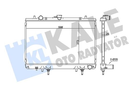 Radyatör Mıtsubıshı L200 Al/pl/brz 698x408x26 - MR127853