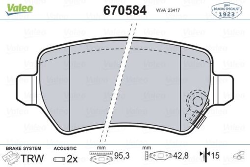 Arka Balata Astra G 98 Astra H 05 Merıva 03 Zafıra 00 Combo 02 - 93188727-1605967-1605086-WVA23415