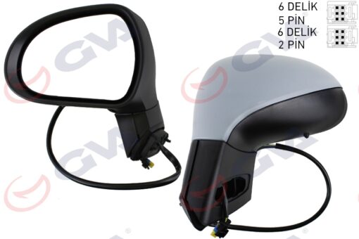 Dış Dikiz Aynası Sol 207 06 Elektrikli Isıtmalı Sinyalli Astarlı Konveks Vm-6207ehpl - 8149.ZG-8153AX