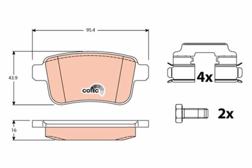Fren Balatası Arka Mercedes Cıtan W415 12 . Renault Kangoo Iı 09 - A4154210410-440604876R