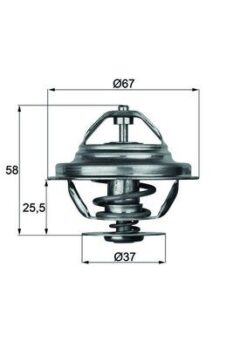 Termostat 80 C Mercedes Om616 W123 W460 - A6162000415