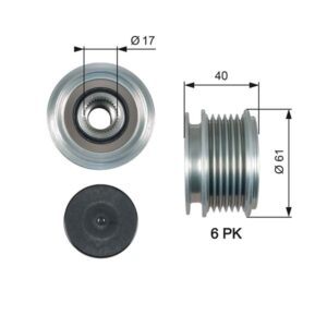 Alternatör Kasnağı Rulmanlı Passat-golf Iıı-ıv 1.9tdı-caddy Iıı 1.7sdı-1.9tdı-cordoba 1.9d - 022903119A-021903119G-022903119C
