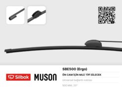 Silecek Süpürgesi Muz Tipi 500mm Üniversal Kancalı Ergonomik
