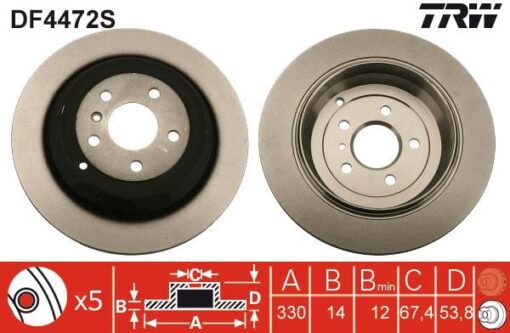Fren Dıskı Arka Mercedes W164 W251 - A1644231212