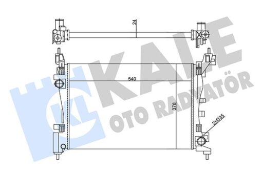 Su Radyatörü Fıat Punto-fıorıno-qubo 1.2 1.4 1.4 16v 05 Mt Ac Nac Mekanik 540x378x24 - 51864284-55700447