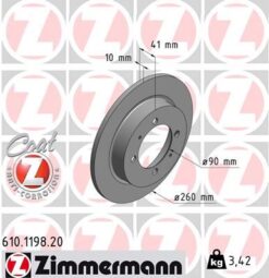 Arka Fren Aynası Volvo S40 V40 95-04 Carısma 95-06 Space Star 98-04 260x10x4dl 986478898-df2784 - MB699288-MB699289-30872940
