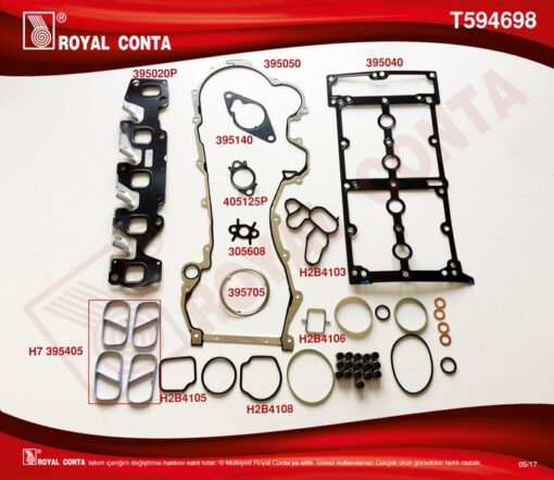 Üst Takım Contası Reinz Sub.lastikli-skc Siz Doblo-punto-500 1.3mtj 10 Astra J-corsa D-aveo Z1.3 - 71753908-71753766-6606041-93195356