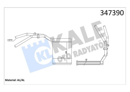 Kalorıfer Radyatoru Focus Iı 03 11 Focus Iı C Max 04 11 Kuga 08 12 Mazda 3 06 09 Mazda 5 05 Volvo C30 C70 Iı S40 Iı V50 06 12 - 3M5H18B359AB-1253187-1301838