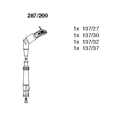 Atesleme Bujı Kablo Setı Bmw E36 M43 93 00 - 12121247361