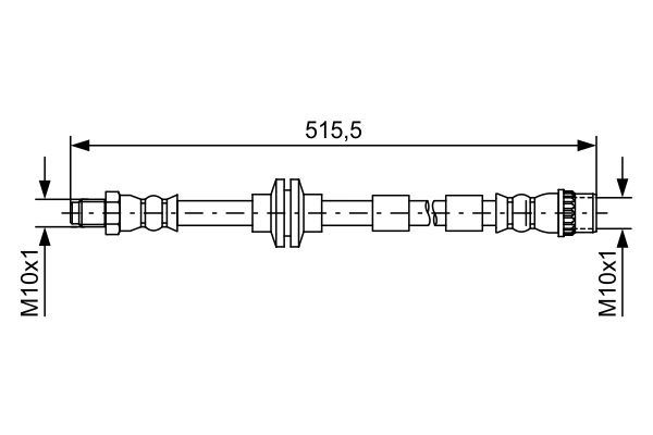 Fren Hortumu On Mercedes Cıtan W415 12 . Renault Kangoo Iıı 08 - A4154280035-8200441654