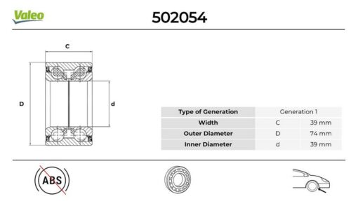Ön Teker Rulmanı Astra F Vectra A Vectra B Omega B 91-03 39x74x39 - 96995000-1603196-90510542-94535982