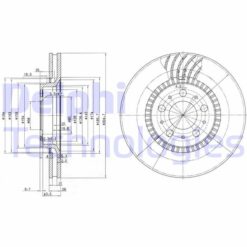 Ön Fren Aynası Volvo S60 00-10 S80 98-06 V70 97-07 Xc70 00-07 305x25x5dlx Büyük Tip Delikli -986478494-df4053s - 274170-274559-31262707-31262716