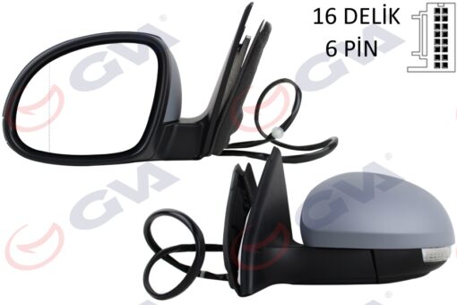 Dış Dikiz Aynası Sol Tıguan 09 Elektrikli Isıtmalı Astarlı Sinyalli Asferik Vm-383ehpal - 5N1857507P