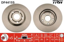 Ön Fren Aynası Adet Avensıs 2.2- 03 Corolla Verso 1.6-1.8-2.0d-2.2d 04 295x26x5dlxhavalı - 435120F010-4351205080