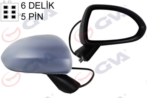 Dış Dikiz Aynası Sağ Corsa D 06 Elektrikli Isıtmalı Astarlı Konveks 5 Fiş Vm-964ehpr 13187618 - 6428252-6428256-13203389