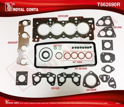 Üst Takım Contası Reınz Keçeli S.lastikli P207 1.4 Tu3a 06 P106-p205-p206-p306-p307 Tu3jp 1.4 - 0197.H8-0197.A7-0197.H8
