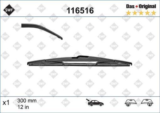 Silecek Swf 30cm X1 Arka Focus Iıı 11 Fıesta 06 Qashqaı 07 Secenıc Iıı 09 Yarıs Saab - 1462914-9882007000-852420D020