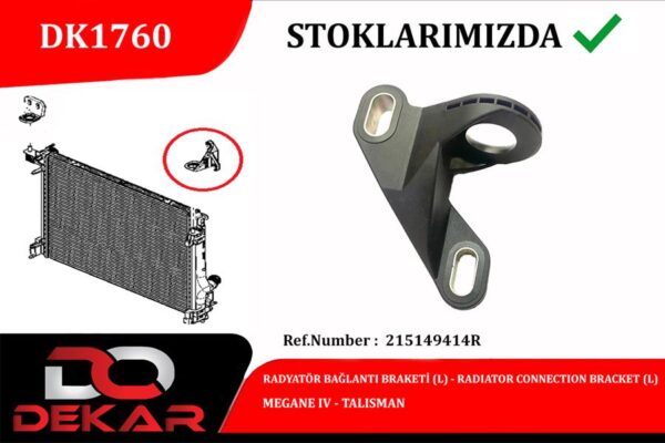Radyator Baglantı Braketı L Megane Iv-talısman - 215149414R