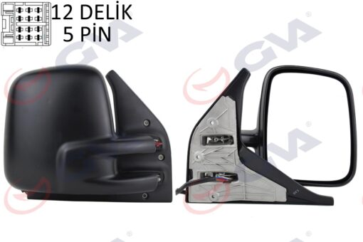 Dış Dikiz Aynası Sağ Transporter T5 Caravelle 04 Elektrikli Isıtmalı Astarlı Konveks 5 Fiş Vm-373ehpr - 7H1857508A9B9-7E1857522A