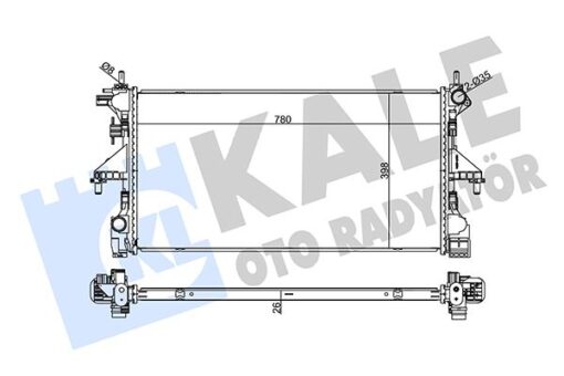Su Radyatörü Peugeot Boxer-cıtroen Jumper 2.2 3.0hdı 06 Fıat Ducato 2.3d Mtj 11 Mt Mekanik 781x416x24 1616950280-1382424080-1617023380-1618094280 - 1617117280-1382421080-1616950280