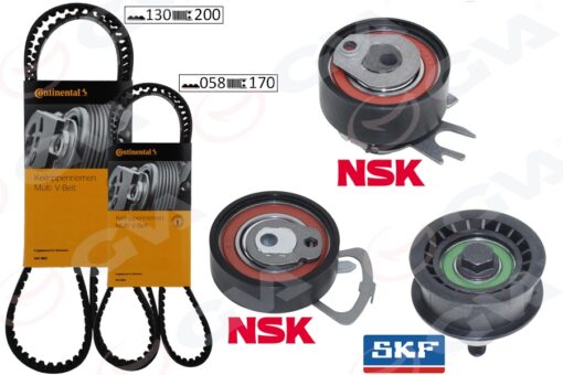 Triger Seti 130x20 Polo-cordoba-golf4-fabıa-bora 1.4-1.6 16v Bcb-bby-bud-bbz-bky-ahw-ajv-azd-cggb 5 Parça - 036198119A-036198119C-036198119E