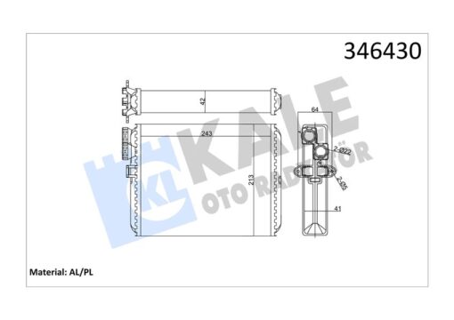 Kalorifer Radyatörü Volvos60 2.0t 2.4 01 S80 98-06 V70 00 Xc70 00 Xc90 02 812328 - 9171503