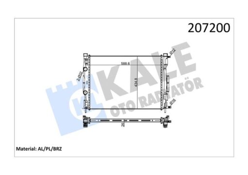 Motor Su Radyatörü Renault Megane Iı 02 Scenıc 03 1.5-1.9dci/1.4-1.6-2.0 16v Ac Klimasız Mek 590x455x32 1 Sıra Alb - 8200357536-8200115542