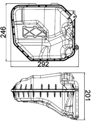 Genleşme Kavanozu Vw Touareg 02-10 -q7 06-15 Radyatör Ek Su Deposu - 7L0121407C-7L0121407E-7L0121407F