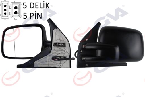 Dış Dikiz Aynası Sol Transporter T4 96 Elektrikli Isıtmalı Asferik Vm-186ehal