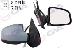 Dış Dikiz Aynası Sağ Logan Sandero-mcv 12 Elektrikli Isıtmalı Astarlı Sensörlü Konveks 7 Fiş Vm-6804ehpsr - 963014492R-963011787R