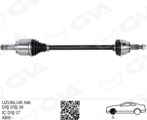 Komple Aks Arka Sol Defender L663 Dıscovery 5 L462 R.r 4 Vogue L405 R.r Sport 2 L494 837mm - LR073346-LR053791-LR034536