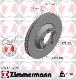 Fren Dıskı On Sol Porsche Cayenne 9ya 17 Panamera 971 16 350 Mm - 34 Mm - 971615301-9Y0615301