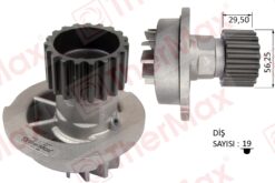 Devirdaim Su Pompası Chevrolet Aveo Kalos 1.4l F14d T200 T250 T255 06- / Lacettı 1.4l 1.6l Klan 05- / Daewoo Nubıra 1.6l A16dm 16v Klaj 97-02 - 96182871-96352650-96872702-96930074